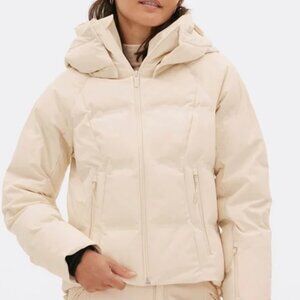 Halfdays Georgie Puffer Jacket in Oat Milk
